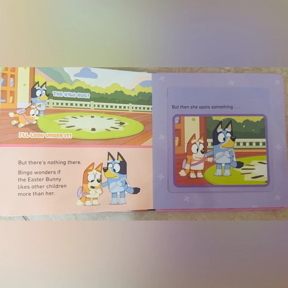 Pottery Barn Kids Tie-Ear Bunny Bucket, 2 Books Plastic Eggs & Light Up Bubbles